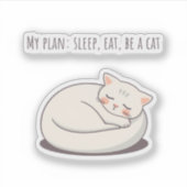 Sticker Chat Recroquevillé (Devant)