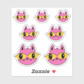 Sticker Chat Rétro (Feuille)