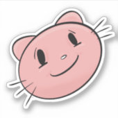 Sticker Chat rose (Devant)