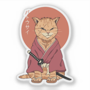 Sticker chat samouraï