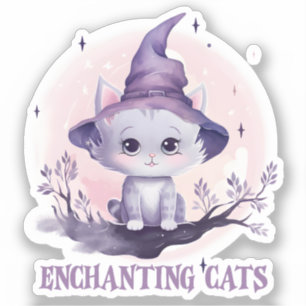 Sticker Chat sorcier enchanteur