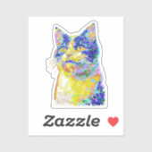 Sticker Chat sous le soleil (Feuille)