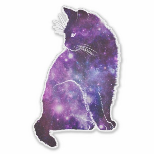 Sticker Chat spatial magique (Devant)