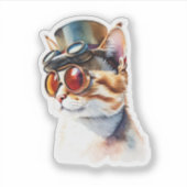 Sticker Chat Steampunk (Devant)