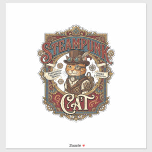 Sticker Chat Steampunk Steampunk Chat Vintage