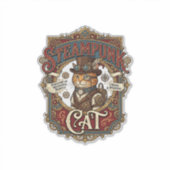 Sticker Chat Steampunk Steampunk Chat Vintage (Devant)