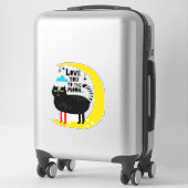 Sticker Chat sur la lune (Sur valise)