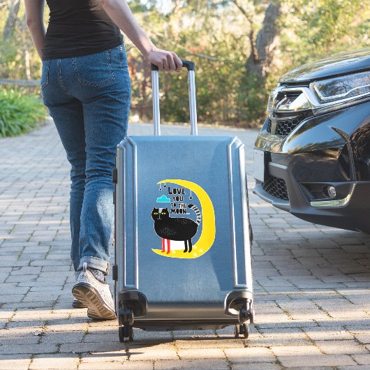 Sticker Chat sur la lune (Valise Insitu)