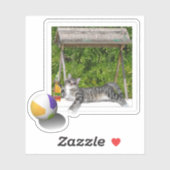 Sticker Chat sur la plage (Feuille)