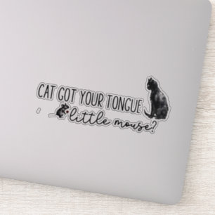 Sticker Chat t'a pris la langue petite souris,haunting ade
