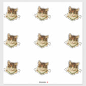 Sticker Chat vintage (Feuille)