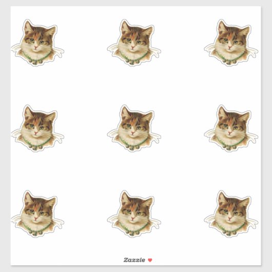 Sticker Chat vintage (Feuille)
