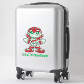 Sticker Chatbot Je Construis Chatbots Robot Robot (Sur valise)