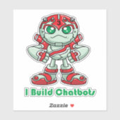 Sticker Chatbot Je Construis Chatbots Robot Robot (Feuille)