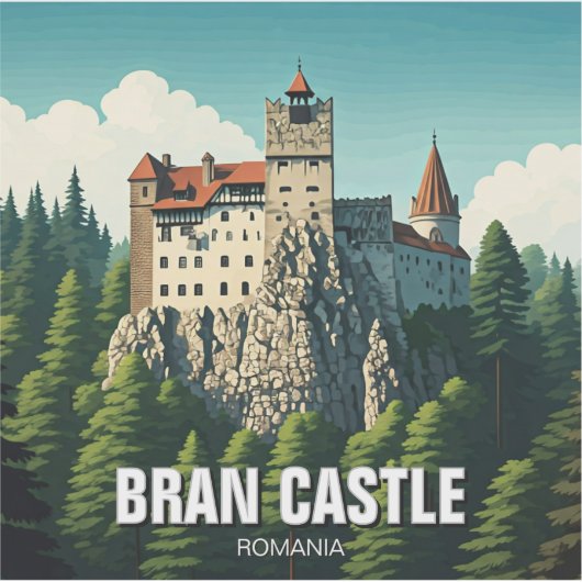 Sticker Château de Bran Roumanie (Devant)