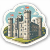 Sticker Château de Caernarfon (Royaume-Uni) (Devant)