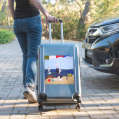 Sticker Château de sable cassé avec grand-mère (Valise Insitu)