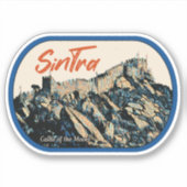 Sticker Château de Sintra Moors illustration Portugal (Devant)