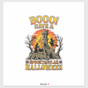 Sticker Château de sorcière de Halloween Spooktacular Booo