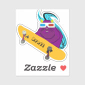 Sticker Château Écureuil Humoristique Skateboard Deck (Feuille)