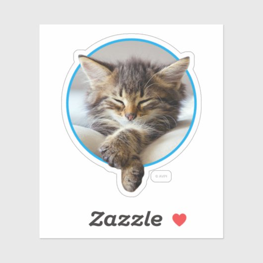 Sticker Chaton couchant (Feuille)