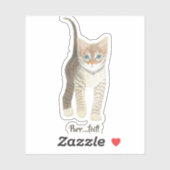 Sticker Chaton tigré (Feuille)