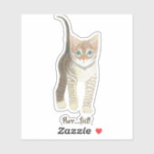 Sticker Chaton tigré (Feuille)