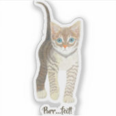Sticker Chaton tigré (Devant)