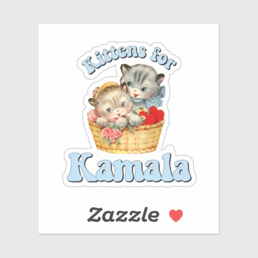 Sticker Chatons pour Kamala (Feuille)