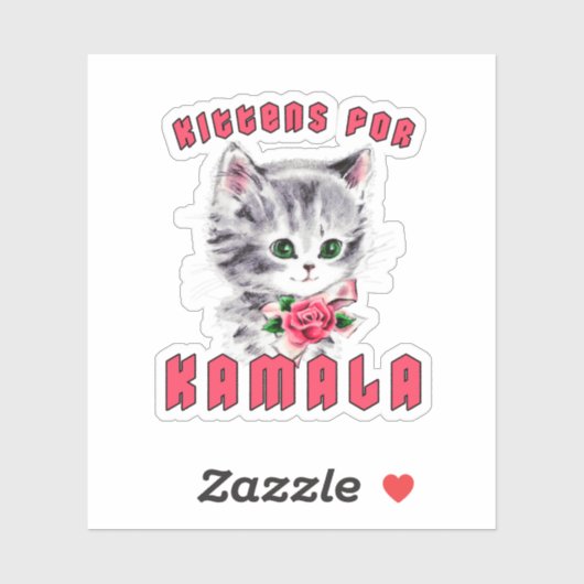 Sticker Chatons pour Kamala (Feuille)