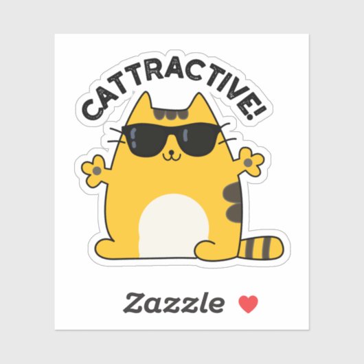 Sticker Chatouilleux Amusant Chat Pun (Feuille)