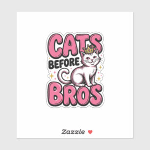 Sticker Chats avant frères conception de t-shirt de couron