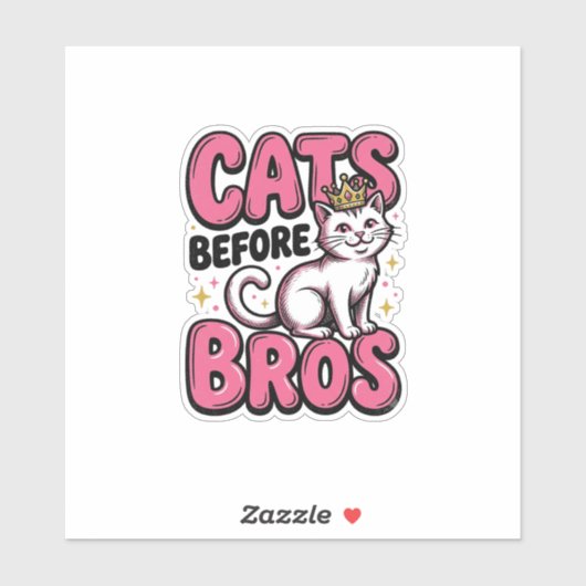 Sticker Chats avant frères conception de t-shirt de couron (Feuille)