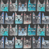 Sticker Chats bleus (Devant)