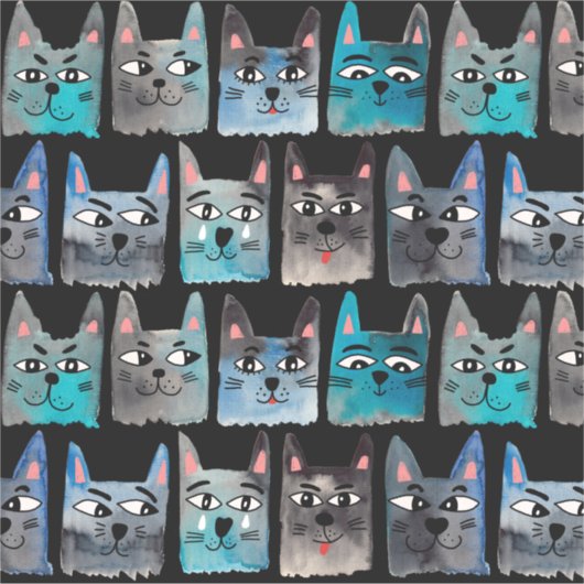 Sticker Chats bleus (Devant)