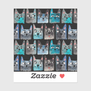 Sticker Chats bleus