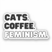 Sticker Chats Café Féminisme (Recto)