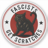 Sticker Chats contre les fascistes (Devant)