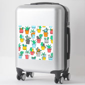 Sticker Chats dans les pots à fleurs (Sur valise)