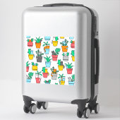 Sticker Chats dans les pots à fleurs (Sur valise)