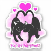 Sticker Chats de la Saint-Valentin (Devant)