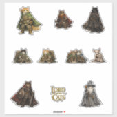Sticker Chats de quête de fantasy épique (Feuille)