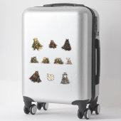 Sticker Chats de quête de fantasy épique (Sur valise)