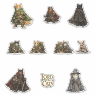 Sticker Chats de quête de fantasy épique