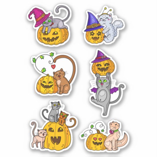 Sticker Chats d'Halloween (Devant)