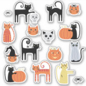 Sticker Chats d'Halloween mous (Devant)