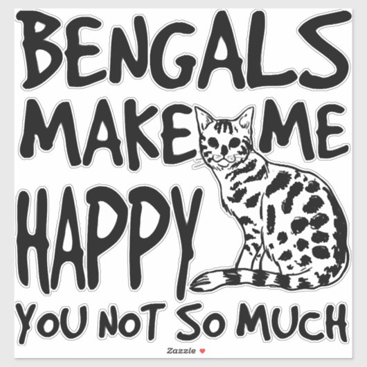 Sticker Chats du Bengale (Feuille)