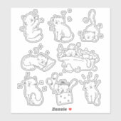 Sticker Chats marrants (Feuille)