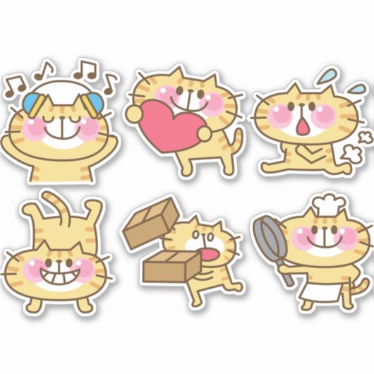 Sticker chats mignons (Devant)