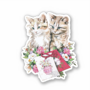 Sticker Chats mignons coupés